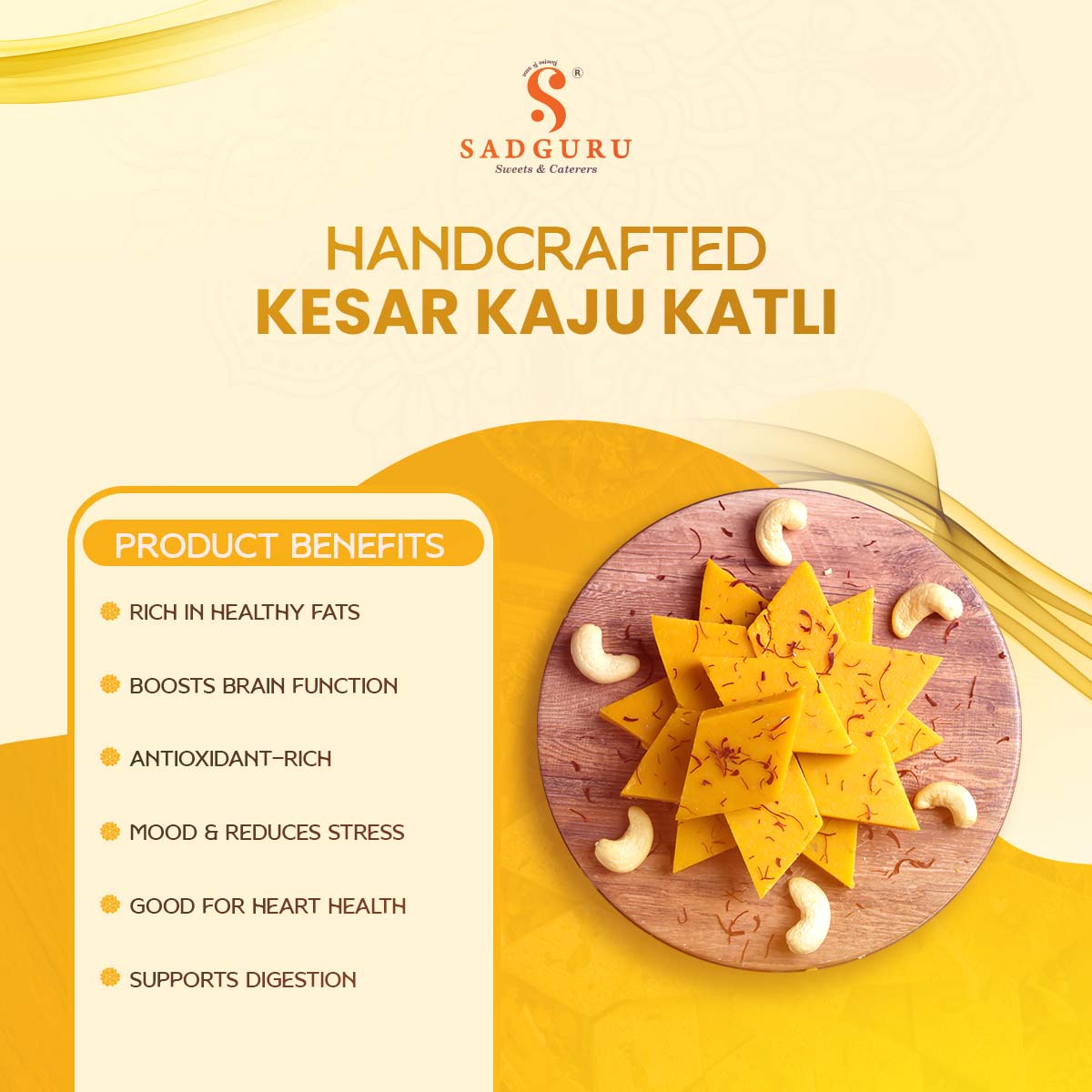 Kesar Kaju Katli
