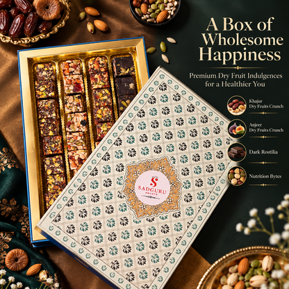 Nutri Luxe Box(Khajur Dry Fruit Crunch, Anjeer Dry Fruit Crunch,Nutrition Byets,Dark Rostilia)