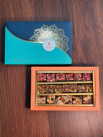 Royal Dry Fruit Sweets Gift Set ( Nutrition bytes , Anjeer Dry Fruits, Shahi Gulab)