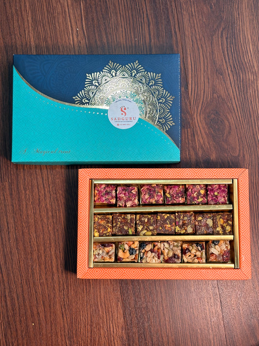 Royal Dry Fruit Sweets Gift Set ( Nutrition bytes , Anjeer Dry Fruits, Shahi Gulab)