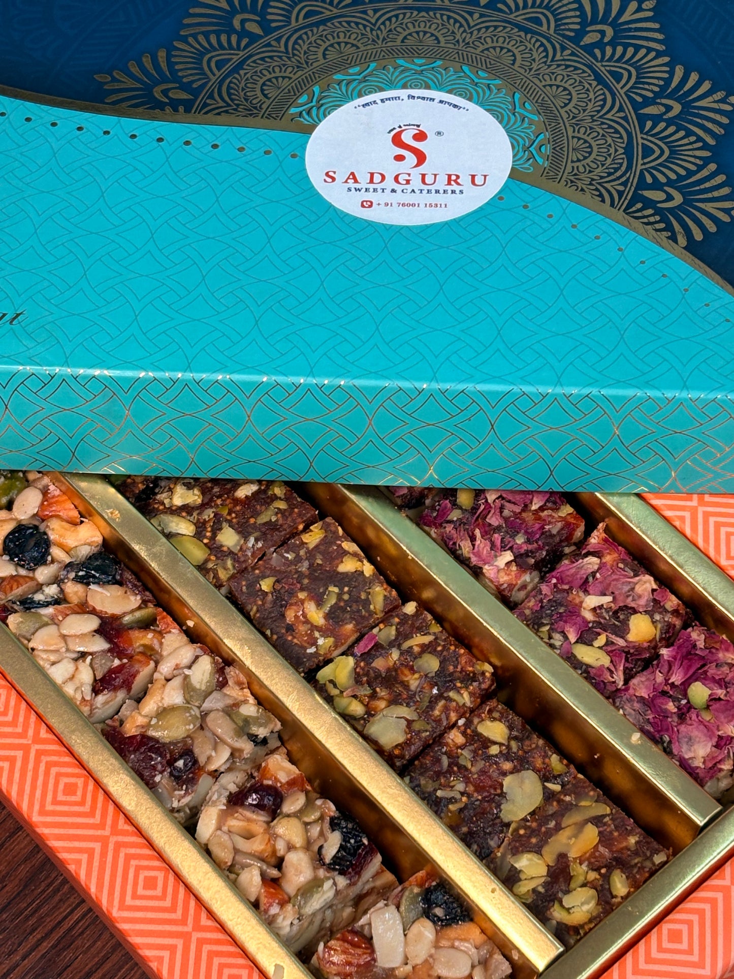 Royal Dry Fruit Sweets Gift Set ( Nutrition bytes , Anjeer Dry Fruits, Shahi Gulab)