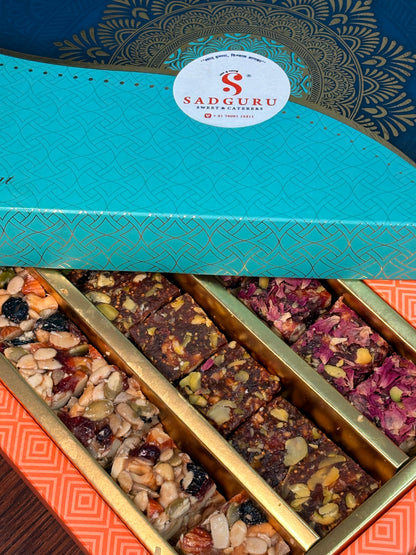 Royal Dry Fruit Sweets Gift Set ( Nutrition bytes , Anjeer Dry Fruits, Shahi Gulab)