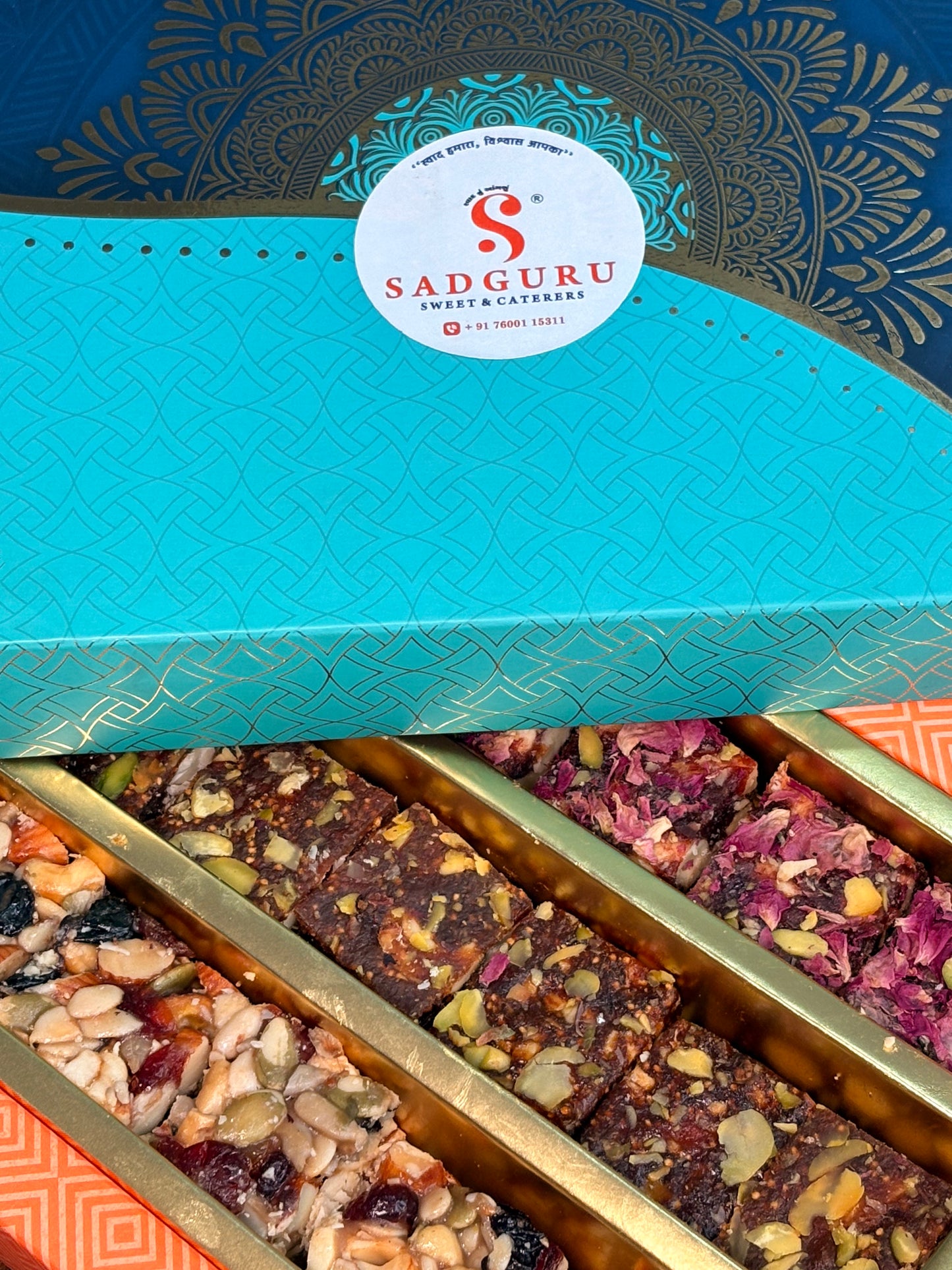 Royal Dry Fruit Sweets Gift Set ( Nutrition bytes , Anjeer Dry Fruits, Shahi Gulab)